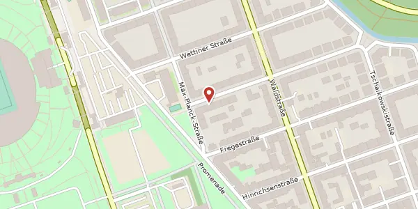 Karte der Umgebung von Feuerbachstraße 21, 04105 Leipzig