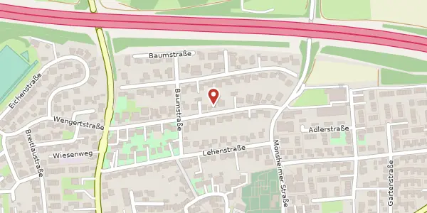Karte der Umgebung von Birkenstraße 23, 71292 Friolzheim