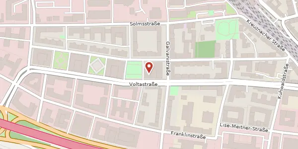 Karte der Umgebung von Voltastr. 72, 60486 Frankfurt