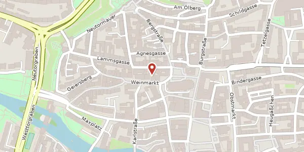 Karte der Umgebung von Weinmarkt 4, 90403 Nürnberg