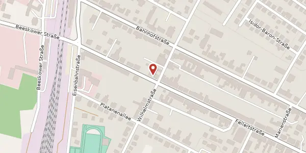 Karte der Umgebung von Fellertstraße 56, 15890 Eisenhüttenstadt