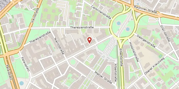 Karte der Umgebung von Königstraße 23, 01097 Dresden