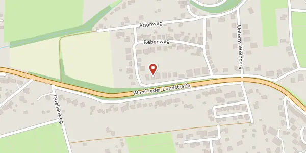 Karte der Umgebung von Wanfrieder Landstraße 39, 99974 Mühlhausen