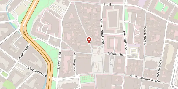 Karte der Umgebung von Hainstraße 1 - 3, 04109 Leipzig