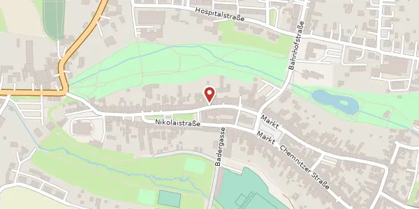Karte der Umgebung von Leipziger Straße 14, 04643 Geithain