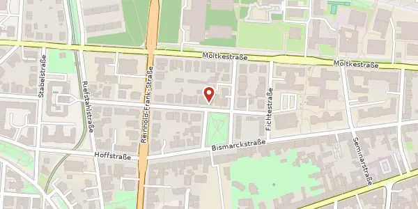 Karte der Umgebung von Jahnstraße 6, 76133 Karlsruhe