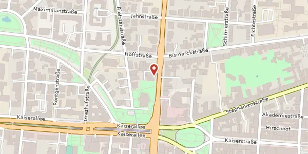 Karte der Umgebung von Reinhold-Frank-Straße 63, 76133 Karlsruhe