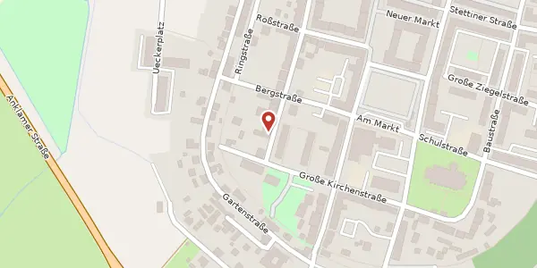 Karte der Umgebung von Grünstraße 7, 17309 Pasewalk