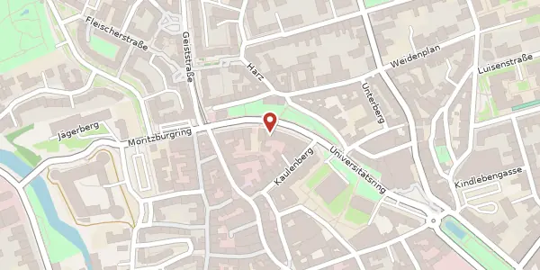 Karte der Umgebung von Universitätsring 7, 06108 Halle (Saale)