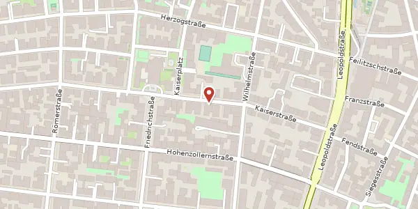Karte der Umgebung von Kaiserstr. 25, 80801 München