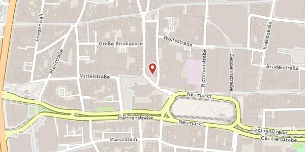 Karte der Umgebung von Apostelnstr. 2, 50667 Köln