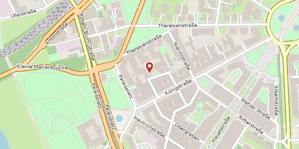 Karte der Umgebung von Wallgäßchen 2 / 2 a, 01097 Dresden