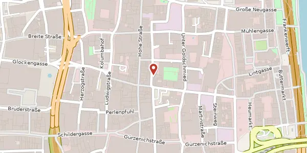 Karte der Umgebung von Marspfortengasse 6, 50667 Köln