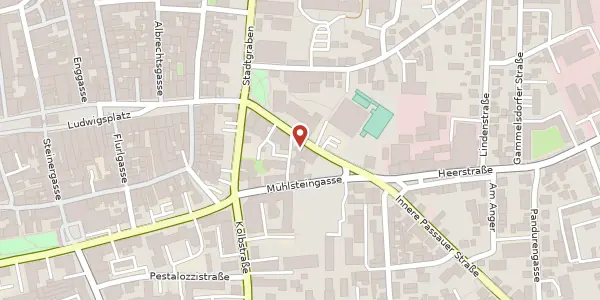 Karte der Umgebung von Innere Passauer Str. 6, 94315 Straubing