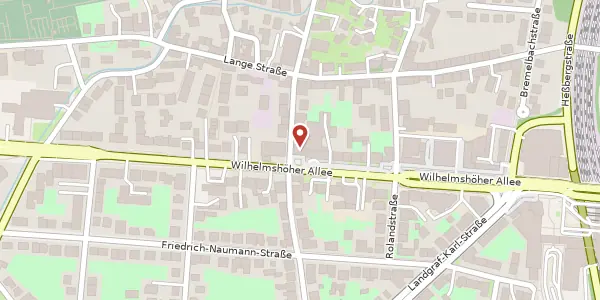 Karte der Umgebung von Wilhelmshöher Allee 292, 34131 Kassel