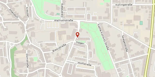 Karte der Umgebung von Hagen 15, 99734 Nordhausen