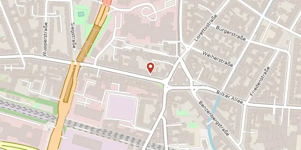 Karte der Umgebung von Gladbacher Str. 7, 40219 Düsseldorf