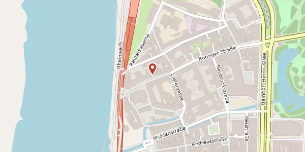 Karte der Umgebung von Altestadt 6 - 8, 40213 Düsseldorf