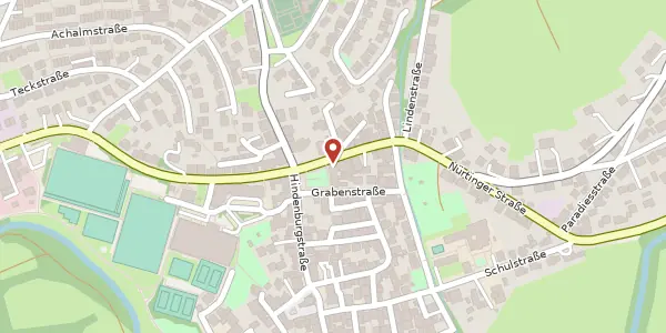 Karte der Umgebung von Nürtinger Straße 2/1, 72631 Aichtal