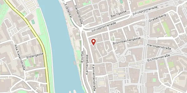 Karte der Umgebung von Karmelitenstraße 36, 97070 Würzburg