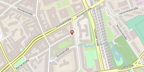 Karte der Umgebung von Becher Str. 65, 40476 Düsseldorf