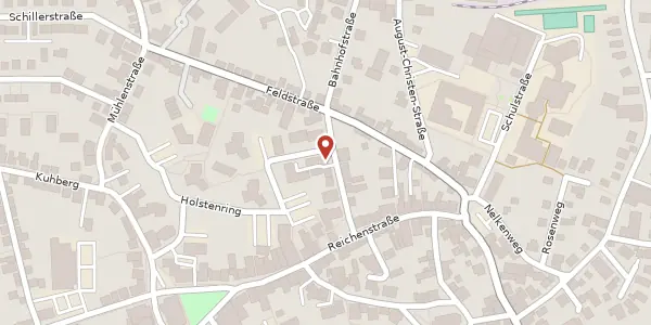 Karte der Umgebung von Bahnhofstraße 9, 25355 Barmstedt