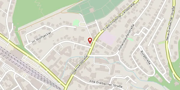 Karte der Umgebung von Friedrichsdorfer Landstraße 4, 69412 Eberbach