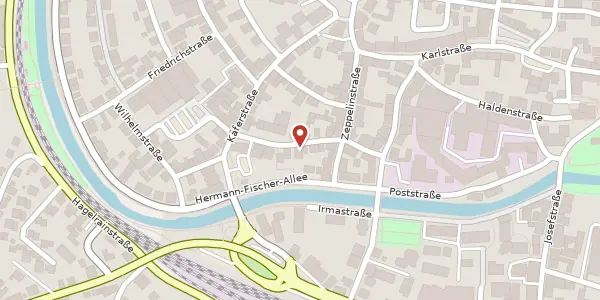 Karte der Umgebung von Wasserstraße 13, 78166 Donaueschingen