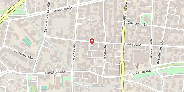 Karte der Umgebung von Konradstraße 15 a, 79100 Freiburg im Breisgau