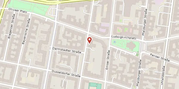 Karte der Umgebung von Sächsische Straße 70, 10707 Berlin