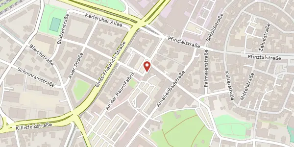 Karte der Umgebung von Gritznerstraße 11, 76227 Karlsruhe
