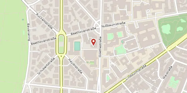 Karte der Umgebung von Goethestr. 68 / I, 80336 München
