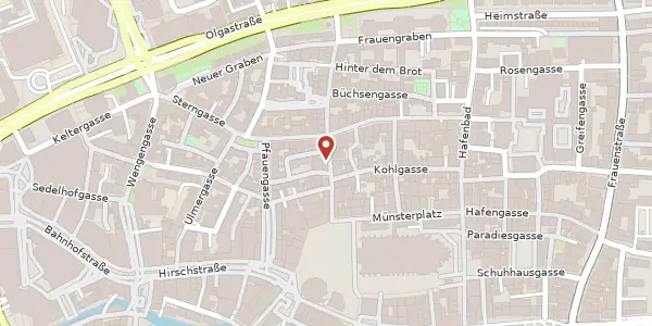 Karte der Umgebung von Platzgasse 11, 89073 Ulm/Donau
