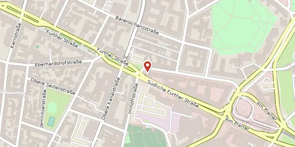 Karte der Umgebung von Fürther Str. 27, 90429 Nürnberg