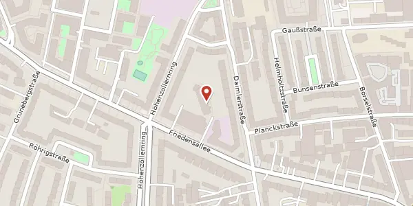 Karte der Umgebung von Friedensallee 100 b, 22763 Hamburg