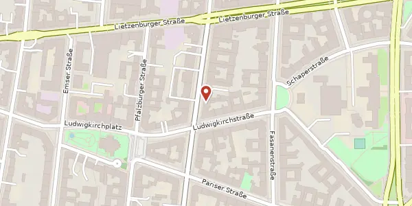 Karte der Umgebung von Uhlandstraße 156, 10719 Berlin