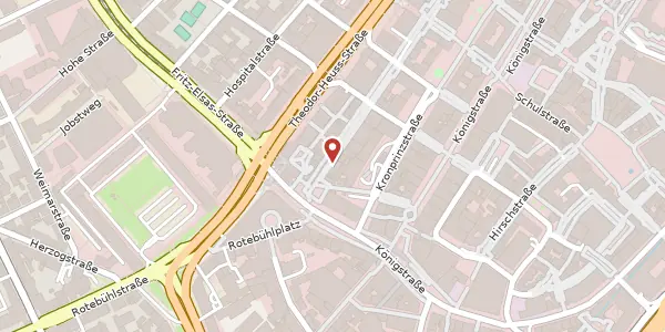 Karte der Umgebung von Calwerstraße 41, 70173 Stuttgart