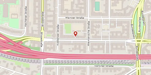 Karte der Umgebung von Detmolder Straße 13, 10715 Berlin