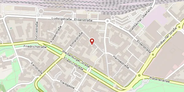 Karte der Umgebung von Frohsinnstraße 15, 63739 Aschaffenburg
