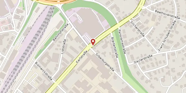 Karte der Umgebung von Karlstraße 46, 72764 Reutlingen