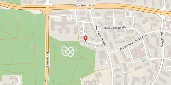 Karte der Umgebung von Schlesienstr. 13, 65428 Rüsselsheim