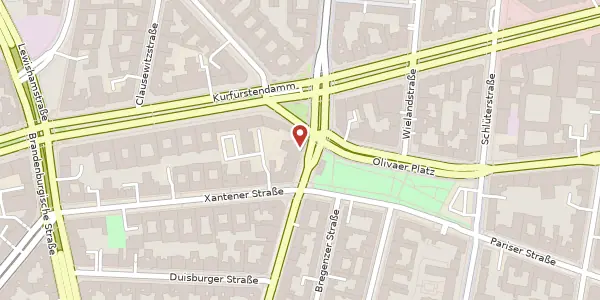 Karte der Umgebung von Olivaer Platz 17, 10707 Berlin