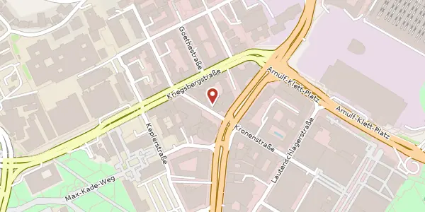 Karte der Umgebung von Kronenstraße 30, 70174 Stuttgart