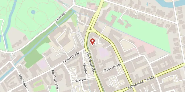 Karte der Umgebung von Wendenstraße 47, 38100 Braunschweig