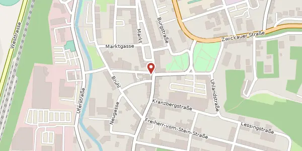 Karte der Umgebung von August-Bebel-Straße 2, 08412 Werdau