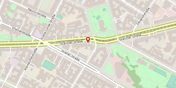 Karte der Umgebung von Skalitzer Straße 45, 10997 Berlin