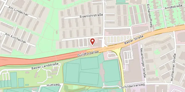 Karte der Umgebung von Basler Straße 115 a, 79115 Freiburg im Breisgau