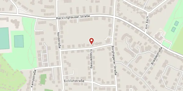 Karte der Umgebung von Wesselstr. 21, 44579 Castrop-Rauxel