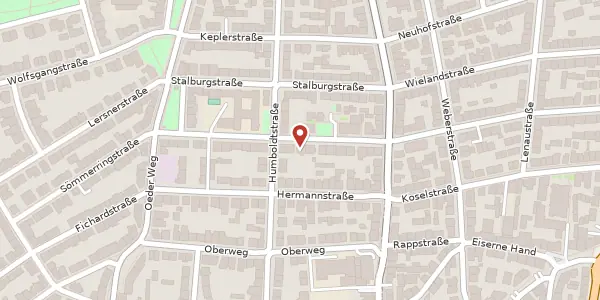 Karte der Umgebung von Adlerflychtstr. 17, 60318 Frankfurt