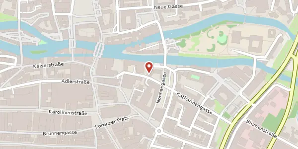 Karte der Umgebung von Oberer Bergauer Platz 1, 90402 Nürnberg